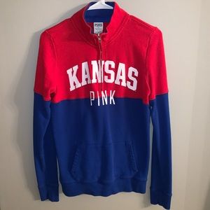 VS PINK University of Kansas Quarter Zip